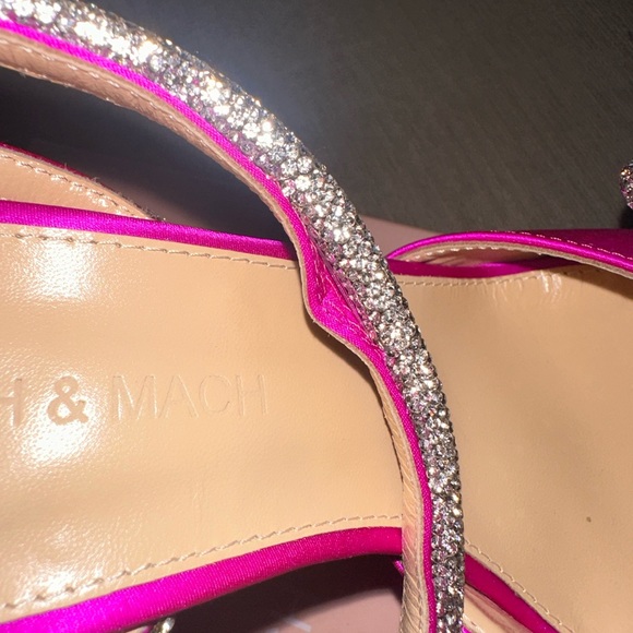 Mach & Mach Double Bow 140 Silk Ankle-Strap Sandals - Picture 12 of 12